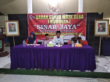 Laporan Pertanggung Jawaban BUMDes ' SINAR JAYA 